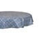 Contemporary Home Living Grid Round Outdoor Vinyl Tablecloth - 70" - Nautical Blue and White